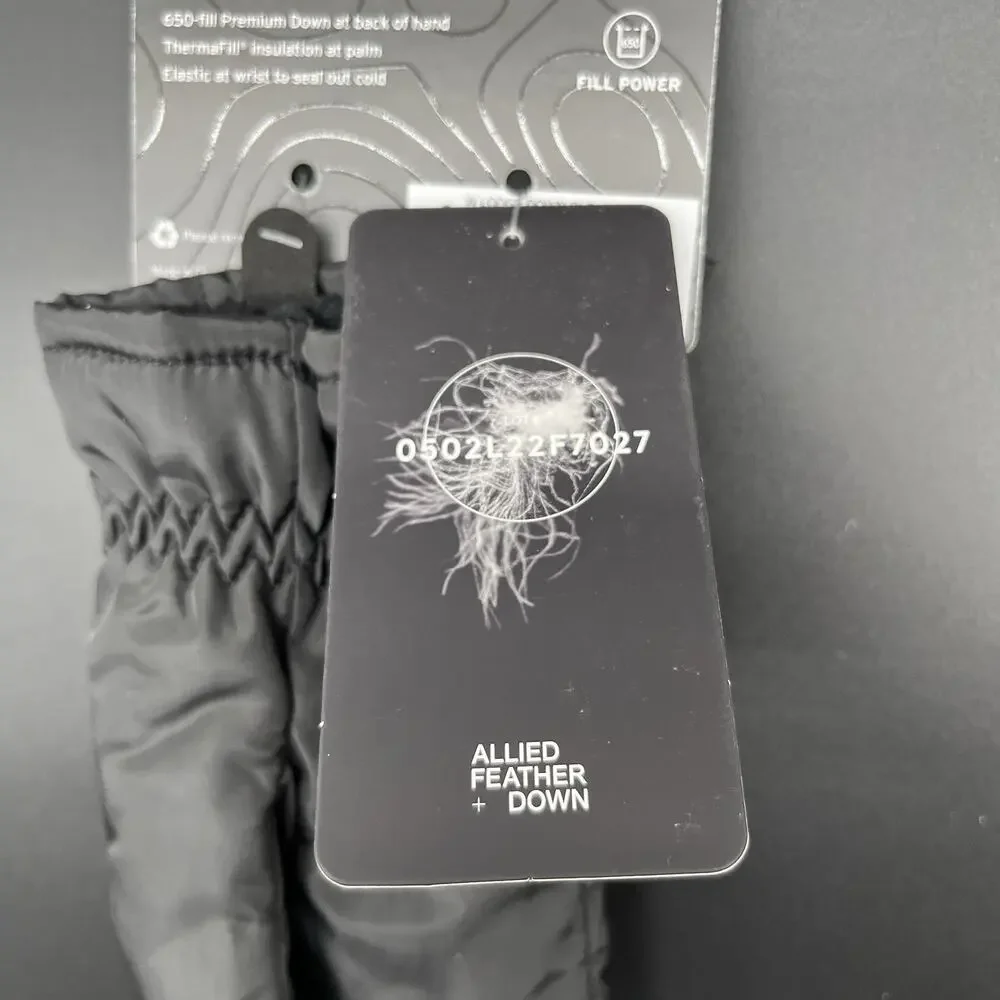 NWT Eddie Bauer Women's Lodge Down Gloves Black - Size Small